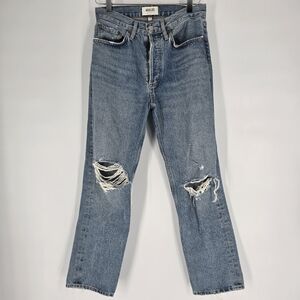 AGOLDE Lana Straight Fit Jeans Blue Size 25